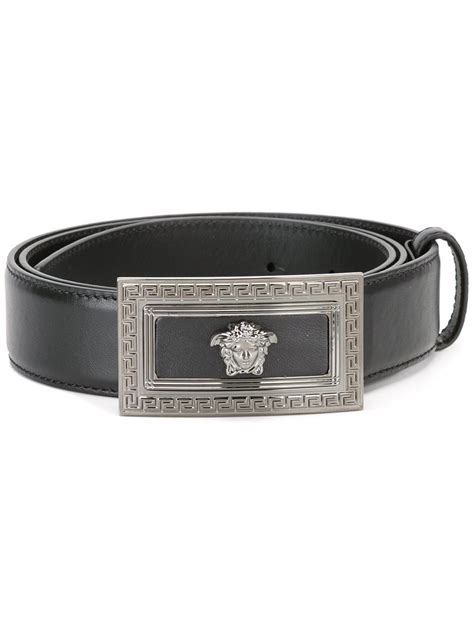 versace collection square buckle belt|versace belt buckles men.